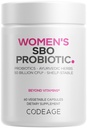 Codeage Suplemento de Probióticos Femininos - 50 bilhões de UFC - SBO Probióticos & Prebióticos - Cranberries - Saúde Feminina - Fermentada Mistura Botânica, Suplemento Alimentar Integral - Vegan, Não-GMO - 60 Cápsulas