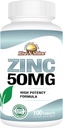 Subir-N-Shine 50 Mg Suplementos de zinco - Suplemento de suporte imunológico - Antioxidante de alta potência - Fonte de 100 dias (100 comprimidos)