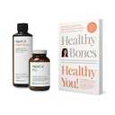 ALGAECAL Bundle - Suplemento de cálcio com vitamina D + K2, Mag, Boron & Omega 3 óleo de peixe com EPA & DHA e livro de Lara Pizzorno saudável ossos saudável você, para aumentar a saúde óssea