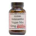 Barlowe's Herbal Elixirs Astaxantina Suplementos - AstaReal Astaxantina Vegan Max 12mg - 60 Cápsulas Veggie - Astaxantina