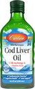 Carlson - Óleo de fígado de bacalhau 1100 mg Omega-3s Plus Vitaminas A & D3 - Wild Caught EPA DHA Omega 3 Suplemento - Norueguês Ártico, óleo de peixe nórdico de origem sustentável líquido, sem sabor, 250 ml (8,4 Fl Oz)