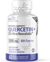Fusões da Natureza Nutri Fitossoma Lipossômico Quercetin com Piperine - patenteado 20x mais biodisponível do que Quercetin Suplementos - Suporta Saúde Imune/Cardiovascular - 60 Quercetin 500mg Cápsulas