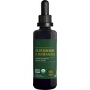 Global Cura USDA Organic Elderberry & Echinacea Liquid Supplement Tintura □ Antioxidante Imune Support Against Harmful Organisms for Adults and Kids, Vegan, Non-GMO, 1-Month Supply (2 Oz)