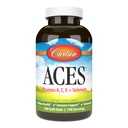 Carlson - ACES, Vitaminas A, C, E + Selênio, Saúde Celular e Suporte Imune, Antioxidante, 300 Softgels