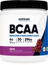 Nutricost BCAA Pó (Uva, 30 Servos) - Razão ideal 2:1:1, Vegetariana, Não-GMO