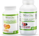 BariSlim Citrato de cálcio bariátrico & Multivitamina mastigável avançada - Vitamina bariátrica e Suplemento para cirurgia pós-bariátrica incluindo Bypass gástrico e manga gástrica