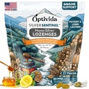 OPTIVIDA Saúde Lozenges de prata coloidal com óleo de mel e limão (1 pacote) - calmantes Lozenges de garganta dolorida para adultos com alívio de tosse e rápida ação Fórmula Nano Silver para apoio imunológico, 60 Ppm