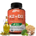 NutriFlair Vitaminas D3 (5000iu/125mcg) + K2 (como Mk7) - Fabricado com Ingredientes Baseados em Plantas Plus Extrato de Pimenta Negra BioPerine, 90 Cápsulas - Suporta Imune Saudável, Coração e Saúde - Pílulas Não-GMO