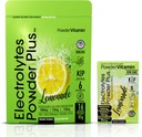PóVitamina Eletrólitos Pó Plus, Keto, Limonada, Livre de Açúcar, Sal de Himalaia Rosa, 1000mg Potássio, 120mg Cálcio, 120mg Magnésio, Não-GMO, Calorias Zero, (16Hidração Packets)