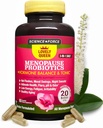 Lovely Menopause Supplement + Equilíbrio de Hormônios + Gestão de Peso, Flashes Quentes, Mood Swings, Saúde Vaginal & Secura
