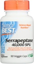 Médicos Melhor Serrapeptase 40,000 SPU, Não-GMO, Vegan, 90 Veggie Cápsula (Pacote de 1)