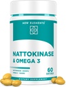 Ómega 3 óleo de peixe 1200mg com Nattokinase Suplemento 4000 FU Orgânico .DAH . EPA . Nattokinase Derived from Japanese Natto . Cardiovascular and Circulatory Support .