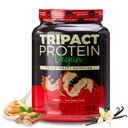 Nutriologia TRIPACT Vegan Protein Powder - Ervilha orgânica, arroz e proteína de abóbora, BCAAs & Glutamina Planta-Based Replacement Shakes para recuperação muscular e imunidade, Manteiga de amendoim e baunilha, 20 Servings