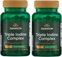 Swanson triplo iodo complexo-natural suplemento para vital Thyroid apoio-promove função metabólica, aumento da produção de células sanguíneas vermelhas, e saúde do coração-(60 cápsulas vegetativas, 12,5mg cada) 2 pacote