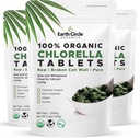 Comprimidos orgânicos de chlorela 400 contagem . Alta potência Superalimento  . Pílulas clorofílicas de 100% de algas verdes puras .. Parede celular quebrada para absorção máxima .. Vegan, Kosher, não-GMO .. 4 tabs por dia (3-Pack)