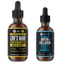 HERBIFY Bundle - Lions Mane Drops & Biotina e Colágeno - Cérebro, Cabelo, Pele e unhas Suporte