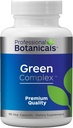 Complexo Botânico Profissional Verde - Vegan não OGM espirulina orgânica Algae, Cevada orgânica Eleuthero, Cordyceps, Rhodiola Rosea, Reishi, Ashwagandha Superalimento Suplemento - 90 Caps Vegetariano