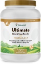 NaturVet Ultimate Skin & Coat Powder Pet Supplement for Dogs & Cats – Inclui Omegas 3, 6, 9, Biotina, Vitaminas – Para casacos de cão saudáveis, pele de gato – Saboroso alimento Topper para animais de estimação – 4 libras.
