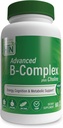 Saúde Thru Nutrição avançada B-Complex Complete Plus Choline - Vegan - Cognição de energia & Suporte Metabólico - Alta potência com 550mg de cholina, B12, Biotina, e mais - Não-GMO (Pacote de 60)