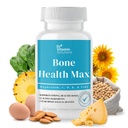 DR VITAMIN SOLUÇÕES Saúde óssea Max - Suplemento avançado de cálcio e magnésio com vitamina D3, Bromelaína e Ipriflavona - 60 comprimidos para ossos mais fortes e suporte conjunto