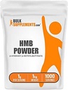 BulkSuplements.com Pó de HMB - como cálcio HMB, Beta-Hydroxy Beta-Metilbutirato - Suplementos de pó de HMB, sem glúten - 1g por serviço, 1 kg (2,2 lbs) (Pacote de 1)