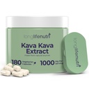 Kava Kava Extract Supplements 1000mg . Plantas naturais . Altos níveis de Piper Methysticum e Kavalactones . 180 Cápsulas vegetarianas