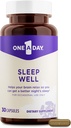 Um suplemento de sono de um dia - Suplementos de sono para adultos, apoio ao sono com passionflower e melatonina, apoio ao sono com sono bem, 30 cápsulas