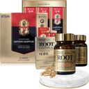 Korean Red Ginseng Extract 3000mg and Capsules Bundle - Saponin Hanppuri + The Root Original - Suplementos de energia natural para apoio imunológico, alívio de estresse, foco e clareza mental com Ginsenoside Rg3