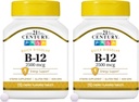 21o século B 12 2500 mcg Comprimidos Sublinguais, 110 Contagem (Pacote de 2)