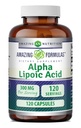 Fórmulas surpreendentes Ácido Alfa Lipóico 300 Mg Cápsulas Suplemento □ Não-GMO □ Gluten Free □ Made in USA (120)