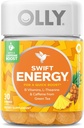 OLLY Swift Energia Gummy, Cafeína de Chá Verde, B Vitaminas, L Theanina, Suplemento Mastigável Adulto, Abacaxi, Fonte de 10 dias - 30 Conde