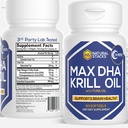 Antártico Krill Oil Supplement - DHA EPA Omega 3 Supplement with Antioxidant Astaxantina - Omega 3 Fish Oil to Support Brain, Heart & Joint Health - 60 Krill Oil SoftGels