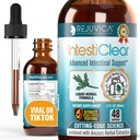 IntestiClear - Suplemento de suporte intestinal avançado - Entrega líquida para melhor absorção - Wormwood, Cravos, Noz preta, Alho & Mais!