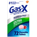 Comprimidos de alívio de gás mastigáveis de força extra de gás com Simethicone 125 mg para alívio de enchimento, cereja - 72 contagem