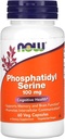 NOW Alimentos Fosfatidyl Serine, 100 mg, 60 Veg Cápsulas
