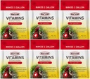 Durvet 6 pacote de vitaminas e eletrólitos para aves, 5 gramas, faz 6 galões