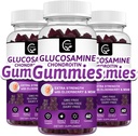 Glucosamina Condroitin Gummies com HSH & Elderberry – Suporte de Mobilidade e Flexibilidade de Força Extra, Suplemento Imune Antioxidante para Adultos, Homens e Mulheres - 60 Condroitin Gummies (3 Pack)