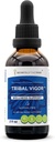 Vigor Tribal Livre de Álcool, Glicerite Eleuthero Siberiano Ginseng, Catuaba, Barrenwort - Erva de Cabra Cornuda, Muira Puama, Saw Palmetto, Tribulus. Suporte de bem-estar de extrato de ervas (2 FL OZ)
