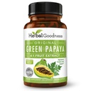 Green Papaya Fruit Extract Cápsulas - Enzimas de Papaya Orgânicas com Prebióticos e Probióticos para Saúde Digestiva - Enzimas Super Digestivas, Suporte Imune- 60 Cápsulas, Made in the USA