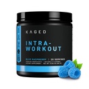 Kaged Intra-workout pó em Kage BCAAs, L-Citrulina e Beta-Alanine para Endurance 124mg PurCaf Caffeine Coconut Water Powder 20 Servings Blue Raspberry