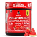 Seis estrelas pré-treino Explosão, Melancia (30 Servings) - Pré-treino Suplemento de energia em pó para homens e mulheres - pré-treino Mistura de bebida com creatina e beta Alanine - produtos de nutrição esportiva