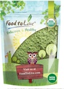 Alimento para Wheatgrass vivo orgânico em pó, 2 libras — Não-GMO, Folha inteira, cru, não-irradiado, Puro, Vegan Superfood, Bulk, Grande para suco, Rico em fibra, clorofila, ácidos gordos e minerais