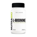 NutraBio L-Arginina Suplemento, 750mg – Precursor de óxido nítrico, Suporta Fluxo de Sangue, Saúde Vascular e Crescimento Músculo- L Suplementos de Arginina para Homens e Mulheres- 120 Cápsulas