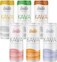 LEILO - Kava Powered Sparkling Relaxation Drink - Variety Sampler 6-Pack - Bebidas calmas não-ALC - Inclui (3) Classic & (3) Mocktail Sabores