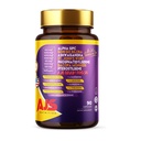 AJS Alpha GPC Suplemento Cerebral Nootrópico, Fosfatidilserina,St. John's Wort Ginkgo Biloba,Ashwagandha,Bacopa Monnieri,Pterostilbene,Glicinato de magnésio, Ginkgo Biloba,5-MTHF,Huperzina A 60CT,90 cápsulas