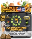 Googipet Premium 10 em 1 Dog Vitaminas Multivitamin Mastigado com Probióticos para Gut Saúde, Dog Vitaminas e Suplementos w/Vitamina C & Glucosamina para Apoio Conjunto (Flavor de frango e legumes)