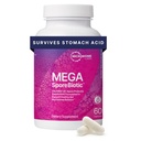 Microbiome Labs MegaSporeBiotic Probióticos para Mulheres e Homens - Probiótico baseado em esporos para Gut Saúde & Suporte Digestivo - prateleira-estável, viagens-amigo, homens e mulheres Probióticos (60 Cápsulas)