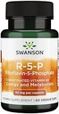 Swanson R-5-P (Riboflavina-5-Fosfato) - Suplemento Vitamina B2 Promovendo Energia, Metabolismo e Saúde da Visão - Fórmula de Bem-Estar Natural - (60 Cápsulas)