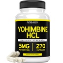 Yohimbine HCL 5mg para homens e mulheres (270 cápsulas) Mais Potente do que Yohimbe Bark Pó - Garantia de Qualidade - Terceiro partido testado para potência e pureza - Vegan, Gluten Free & Non-GMO - EUA Made