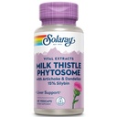 Fitossoma de cardo de leite SOLARY com alcachofra, dente-de-leão e gengibre - extrato de cardo fornecendo 15% Silybin - suplemento de fígado - 60 dias de garantia, laboratório verificado - 60 Servings, 60 VegCaps